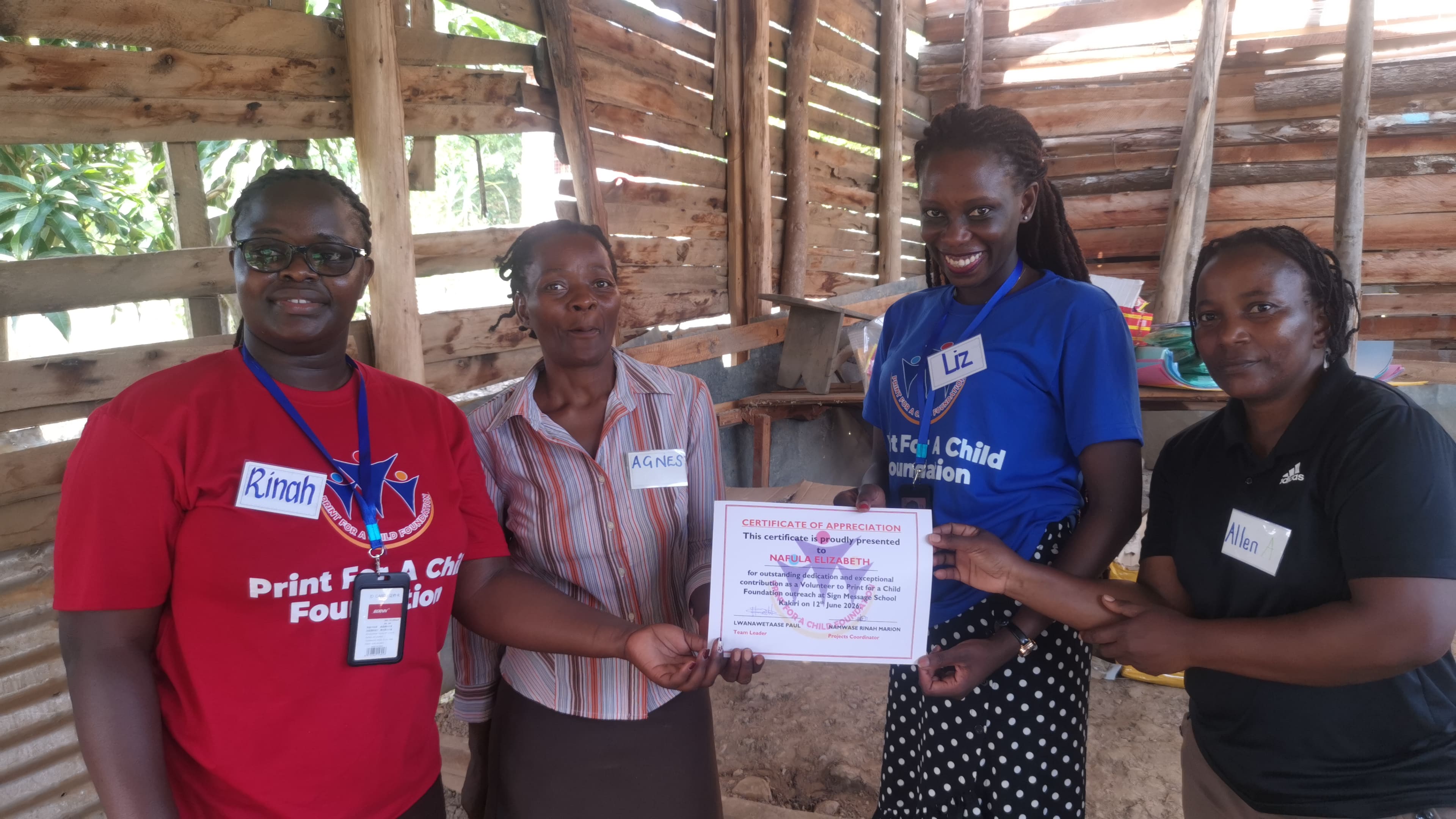 Certificate of Appreciation
