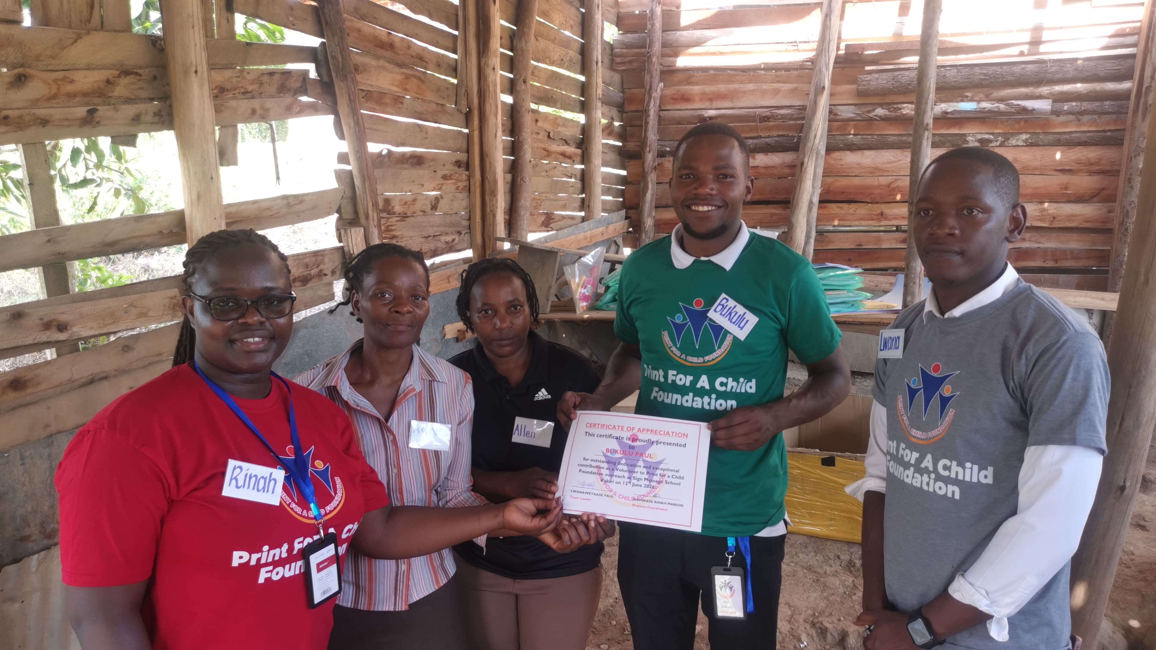 Certificate of Appreciation